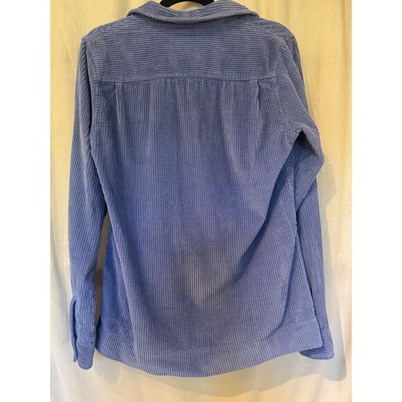 L.L. Bean Women's Comfort Corduroy Relaxed Shirt Embroidered Cat Larkspur XS - Picture 6 of 7